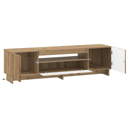 vidaXL LED TV Cabinet Artisan Oak Engineered Wood
