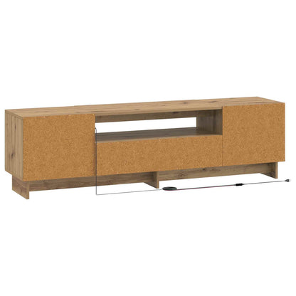 vidaXL LED TV Cabinet Artisan Oak Engineered Wood