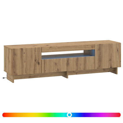 vidaXL LED TV Cabinet Artisan Oak Engineered Wood