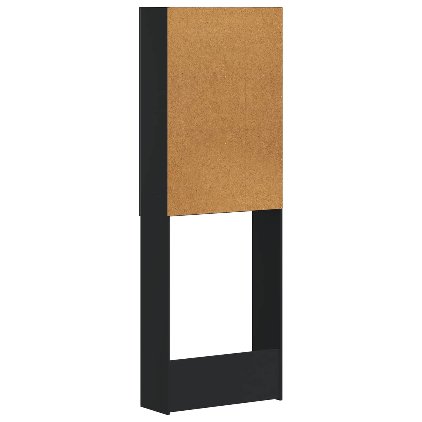 vidaXL Toilet Cabinet EDE Black 66 x 25.5 x 190 cm Engineered Wood