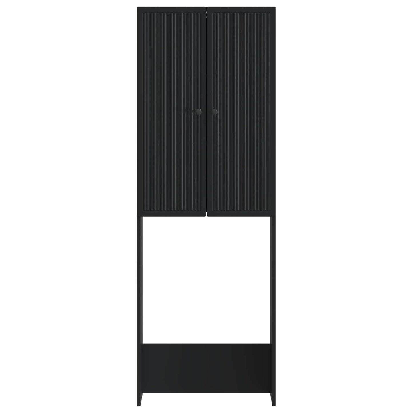 vidaXL Toilet Cabinet EDE Black 66 x 25.5 x 190 cm Engineered Wood