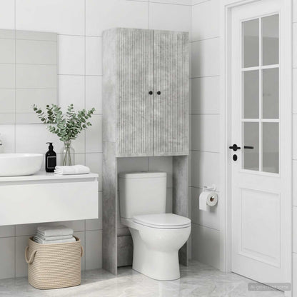 vidaXL Toilet Cabinet EDE Concrete Grey 66 x 25.5 x 190 cm