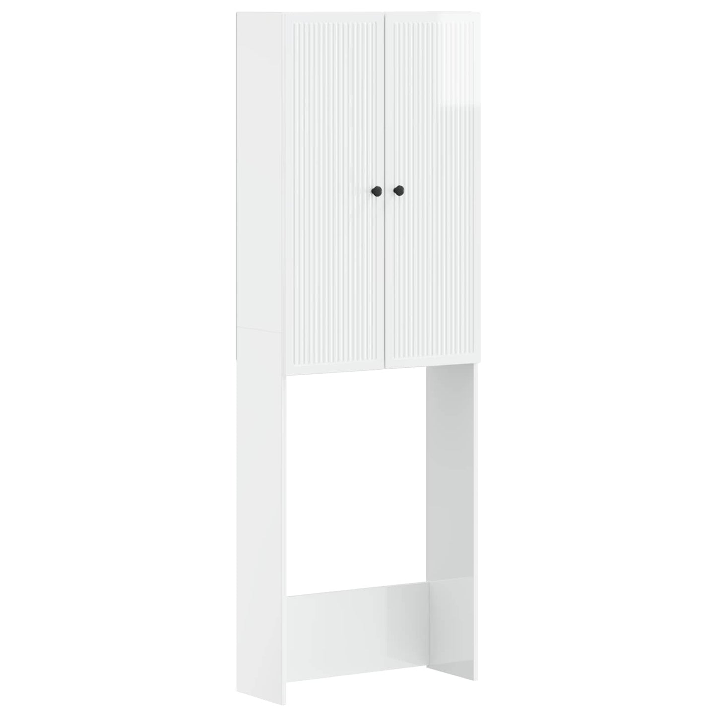 vidaXL Toilet Cabinet EDE High Gloss White 66 x 25.5 x 190 cm