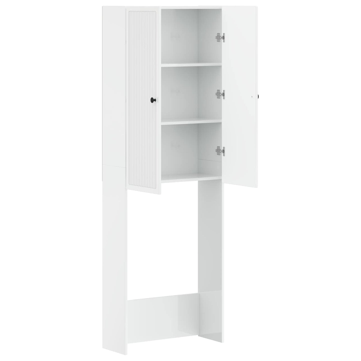 vidaXL Toilet Cabinet EDE High Gloss White 66 x 25.5 x 190 cm