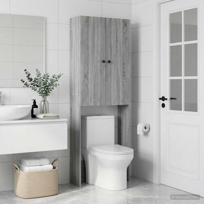 vidaXL Toilet Cabinet EDE Grey Sonoma 66 x 25.5 x 190 cm