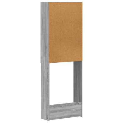 vidaXL Toilet Cabinet EDE Grey Sonoma 66 x 25.5 x 190 cm