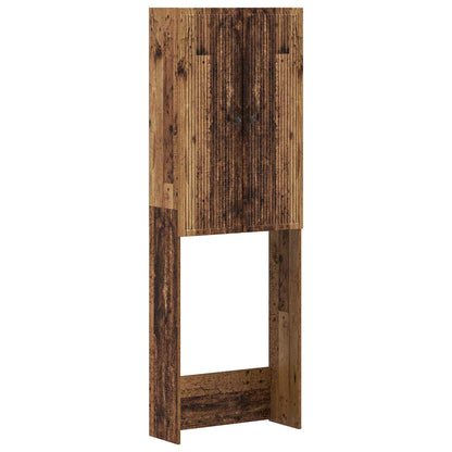 vidaXL Toilet Cabinet EDE Old Wood 66 x 25.5 x 190 cm Engineered Wood