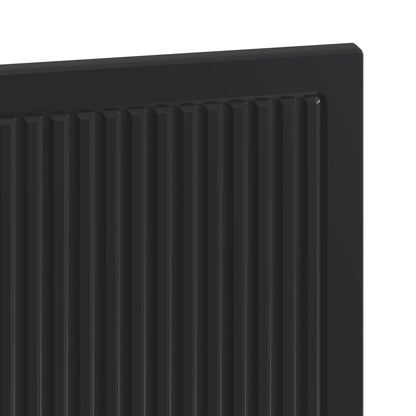 vidaXL Wall-Mounted Headboard EDE Black Engineered Wood