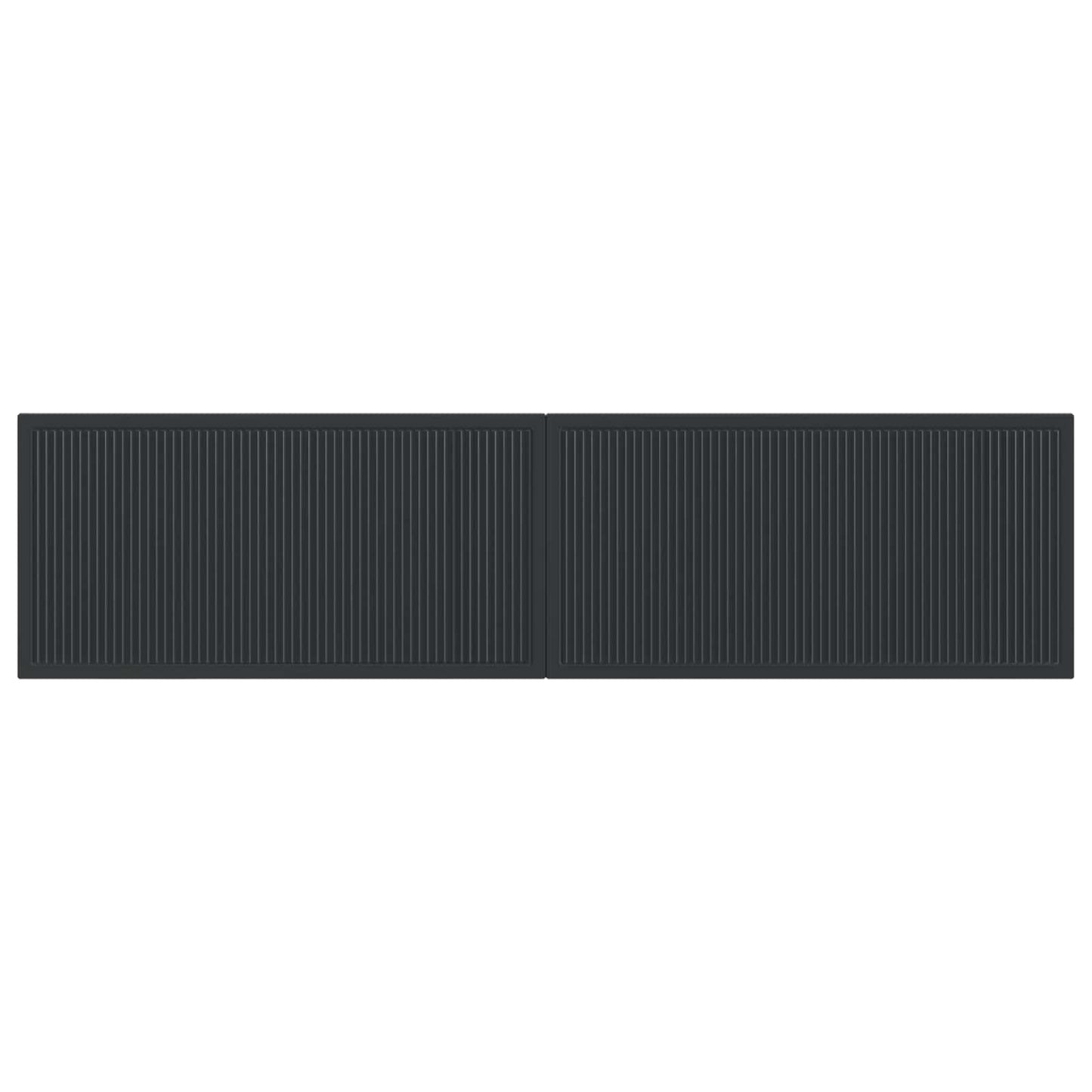 vidaXL Wall-Mounted Headboard EDE Black Engineered Wood