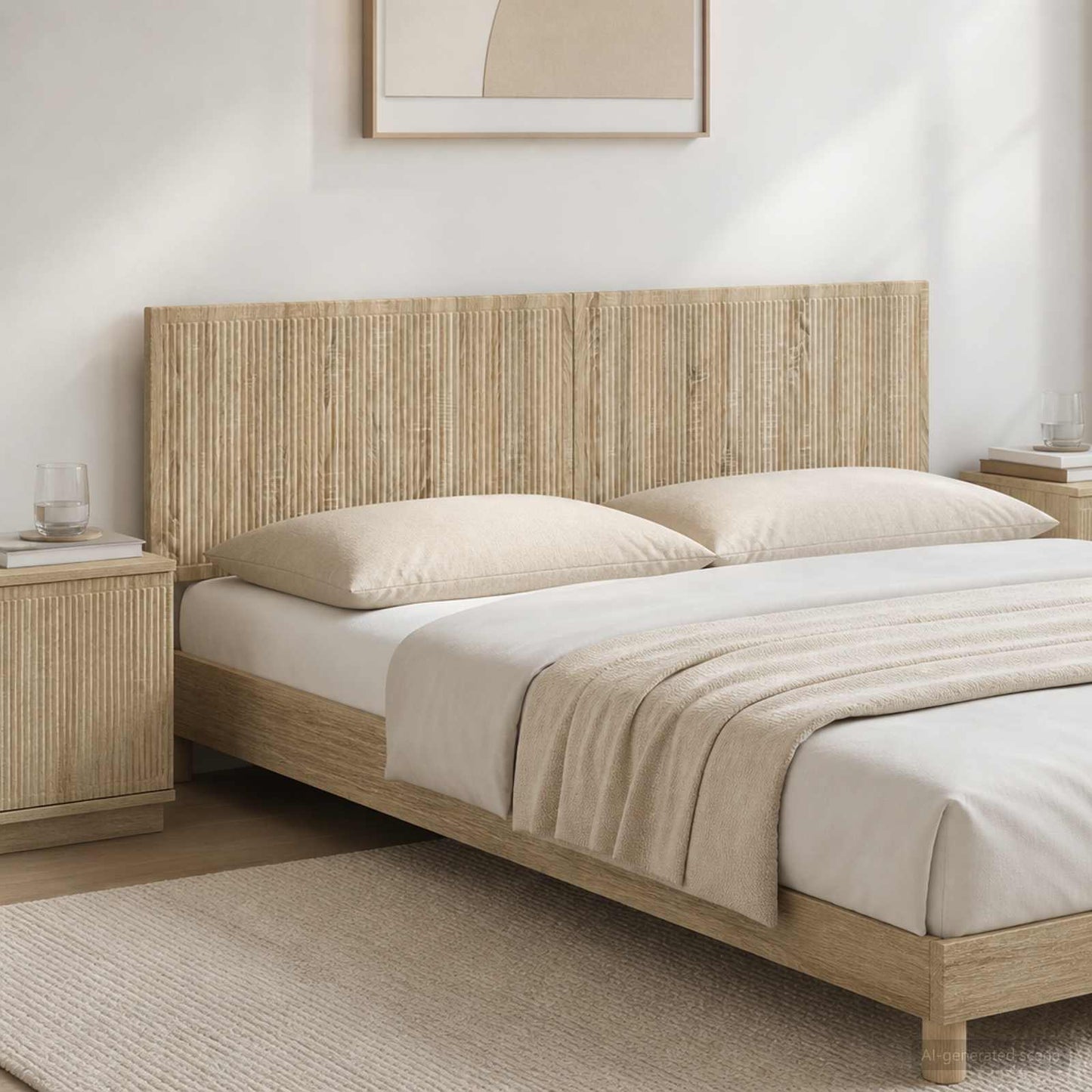 vidaXL Wall-Mounted Headboard EDE Sonoma Oak Engineered Wood