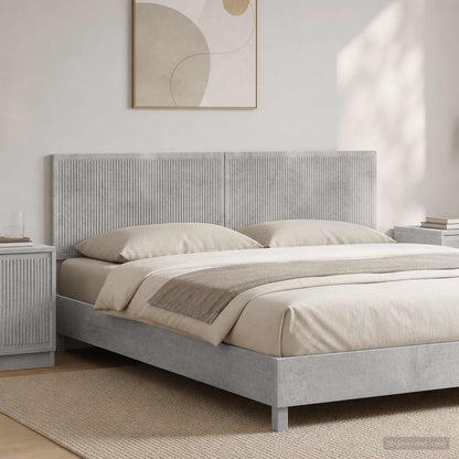 vidaXL Wall-Mounted Headboard EDE Concrete Grey Engineered Wood
