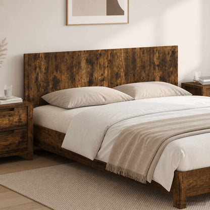 vidaXL Wall-Mounted Headboard EDE Smoked Oak Engineered Wood
