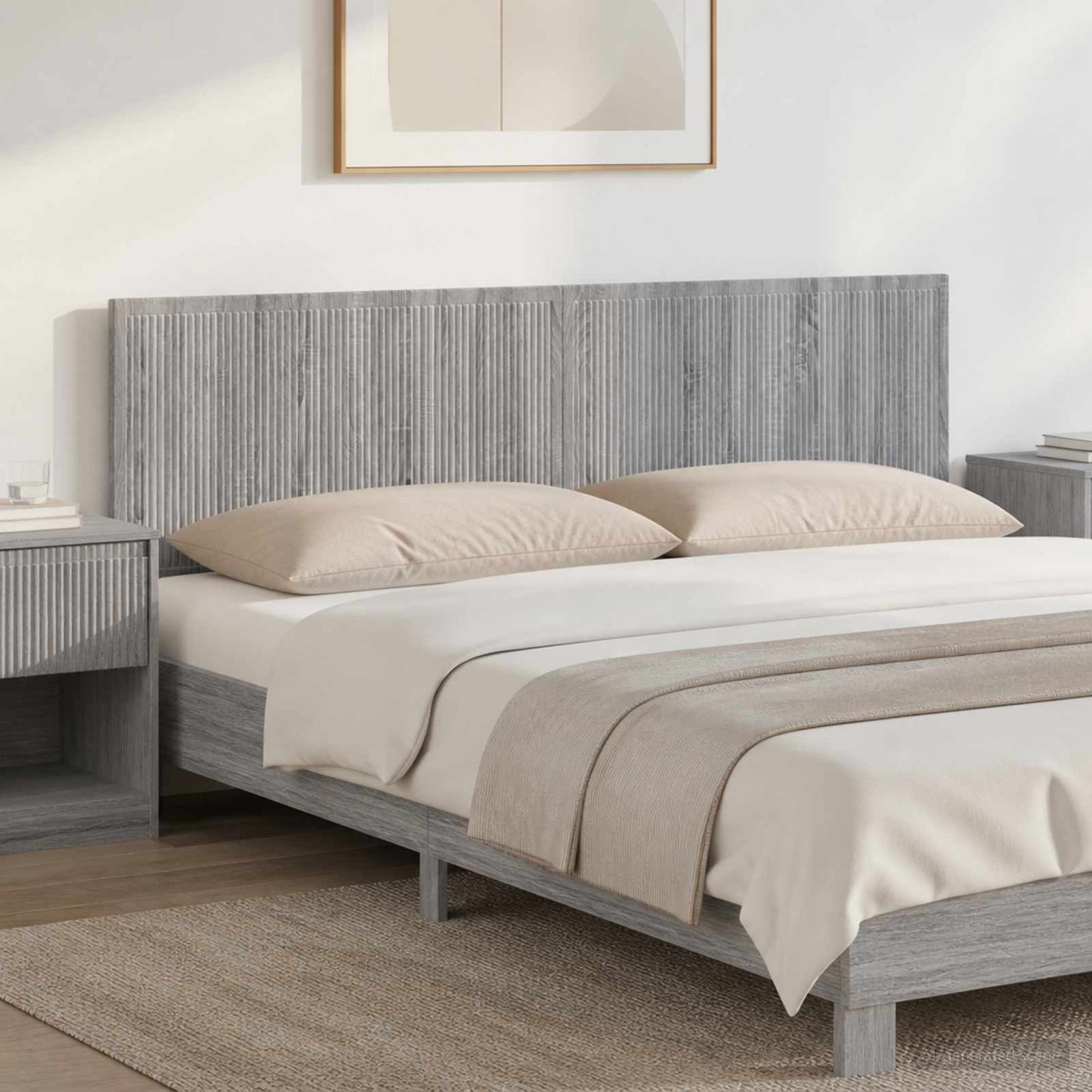 vidaXL Wall-Mounted Headboard EDE Grey Sonoma Engineered Wood