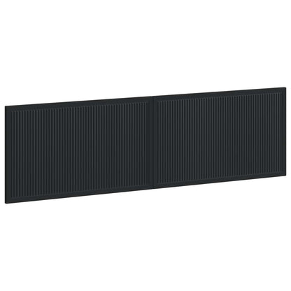 vidaXL Wall-Mounted Headboard EDE Black Engineered Wood