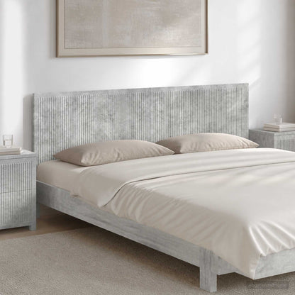 vidaXL Wall-Mounted Headboard EDE Concrete Grey Engineered Wood