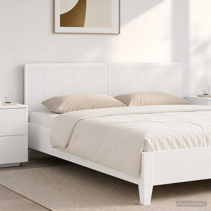 vidaXL Wall-Mounted Headboard EDE High Gloss White Engineered Wood