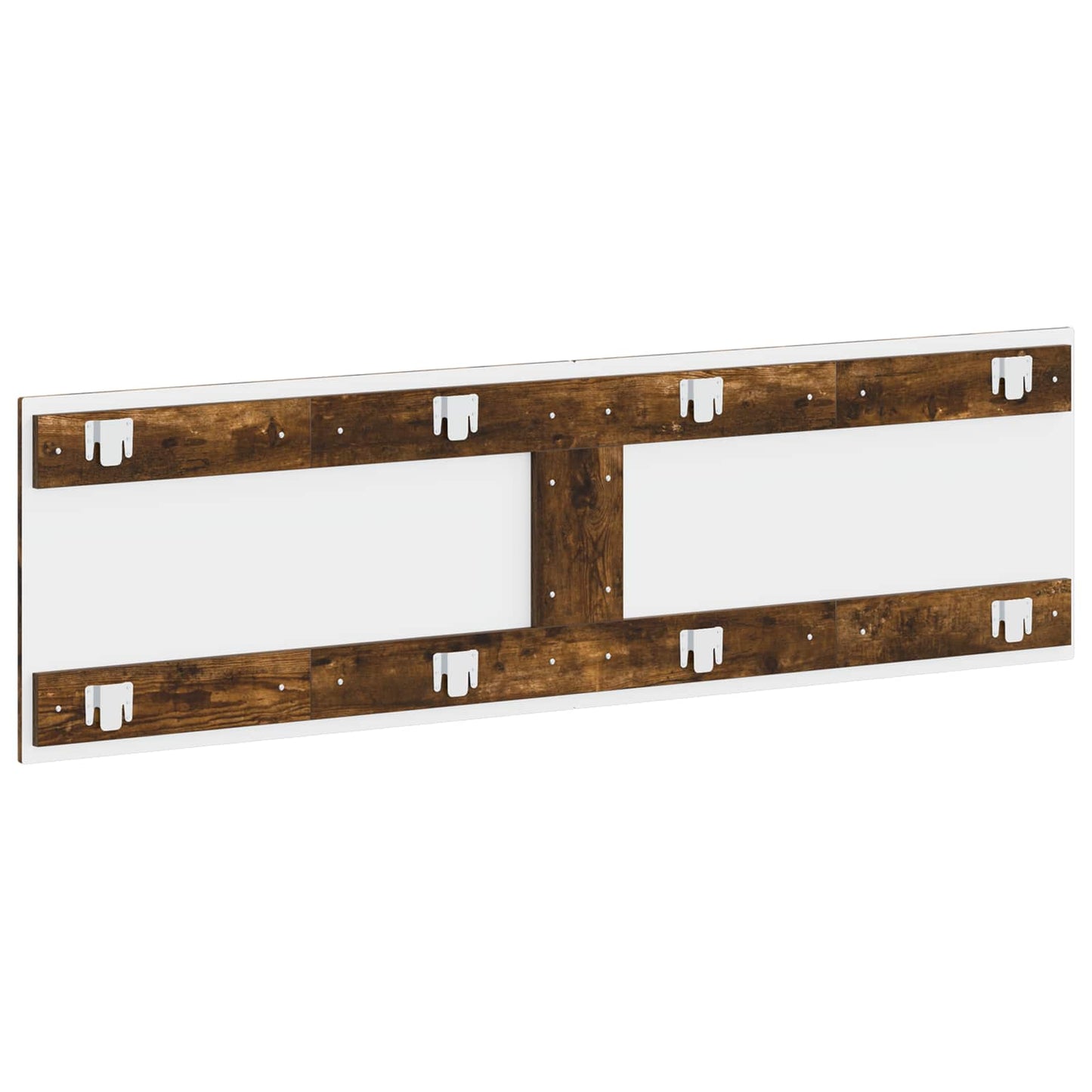 vidaXL Wall-Mounted Headboard EDE Smoked Oak Engineered Wood