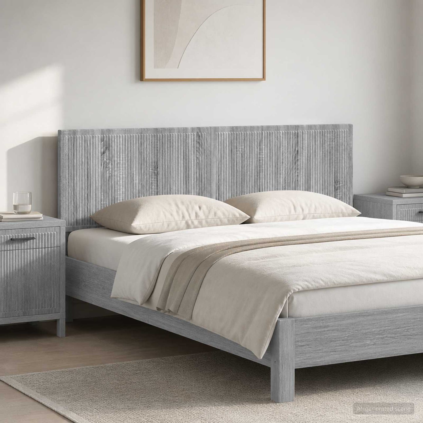 vidaXL Wall-Mounted Headboard EDE Grey Sonoma Engineered Wood