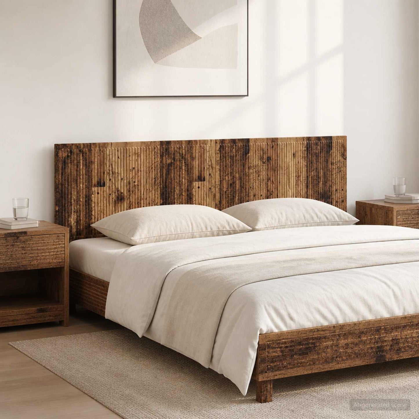 vidaXL Wall-Mounted Headboard EDE Old Wood Engineered Wood