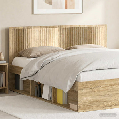 vidaXL Wall-Mounted Headboard EDE Sonoma Oak Engineered Wood