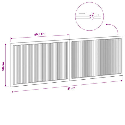 vidaXL Wall-Mounted Headboard EDE Concrete Grey Engineered Wood