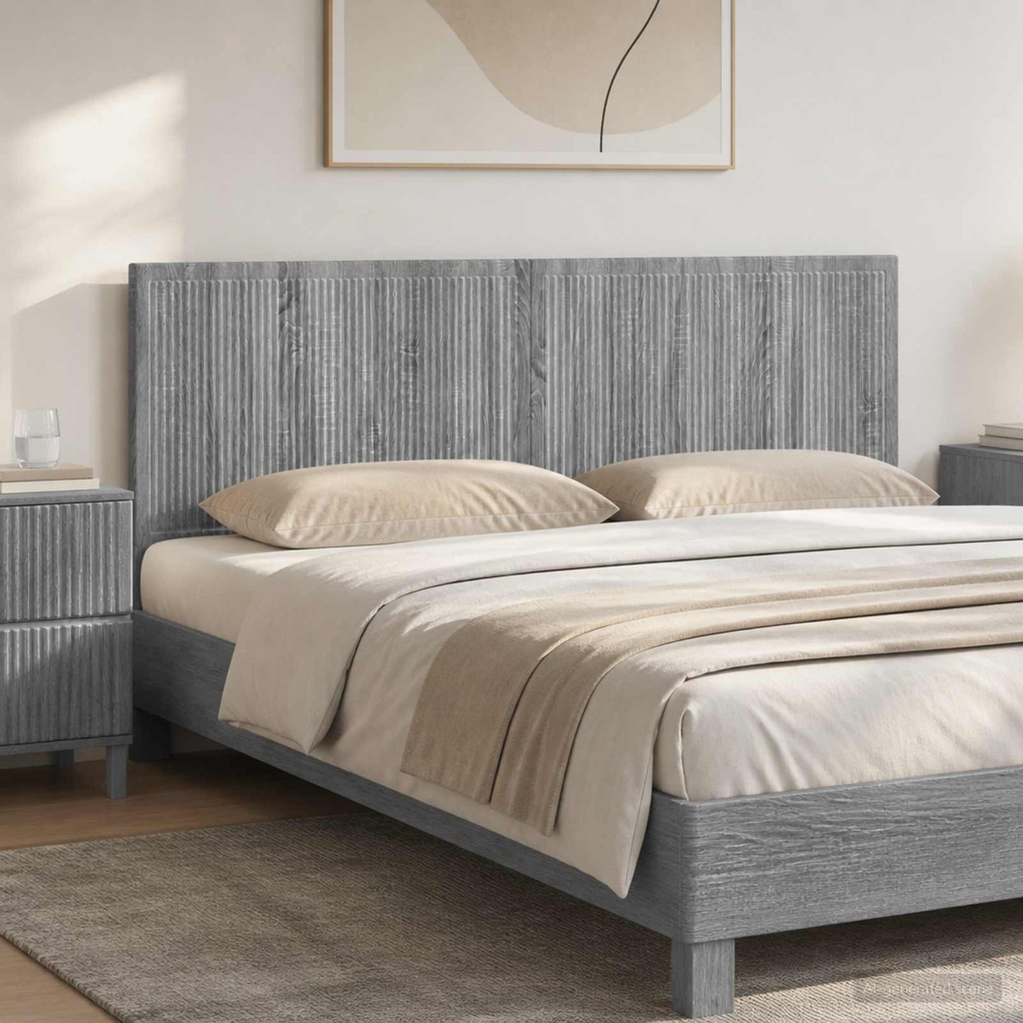 vidaXL Wall-Mounted Headboard EDE Grey Sonoma Engineered Wood