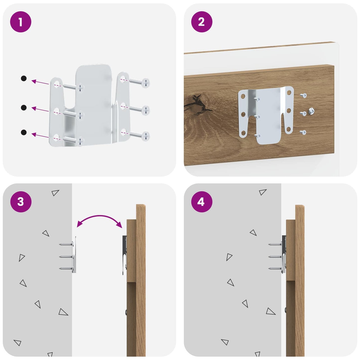 vidaXL Wall-Mounted Headboard EDE Artisan Oak Engineered Wood