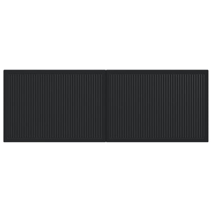 vidaXL Wall-Mounted Headboard EDE Black Engineered Wood