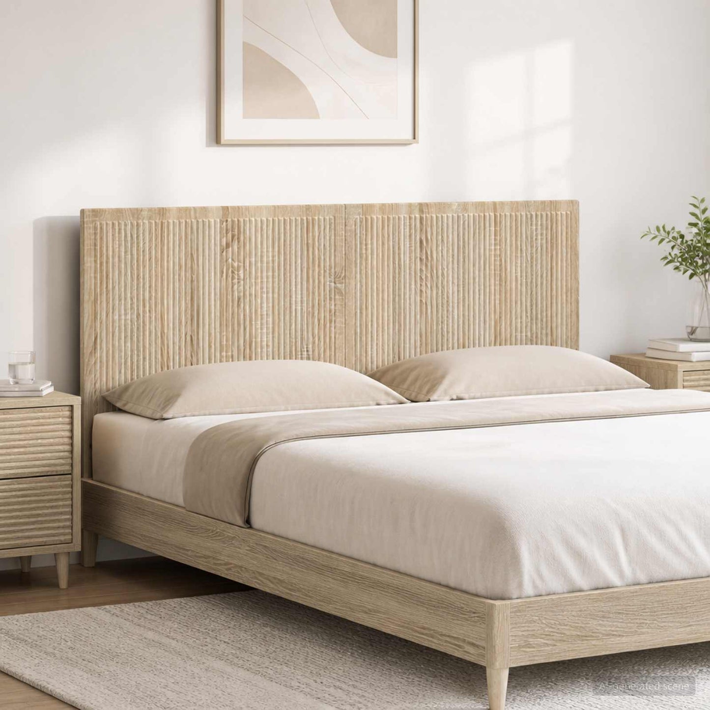 vidaXL Wall-Mounted Headboard EDE Sonoma Oak Engineered Wood