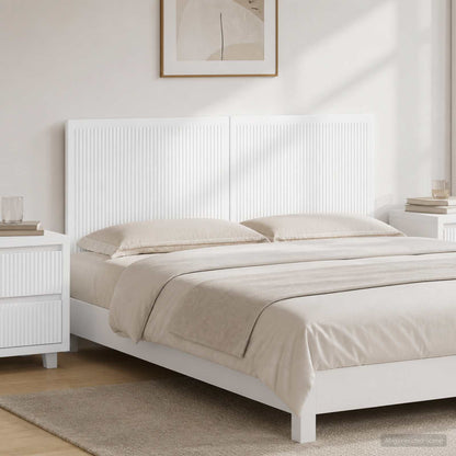 vidaXL Wall-Mounted Headboard EDE High Gloss White Engineered Wood