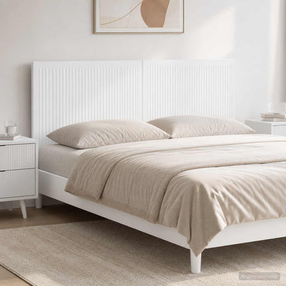 vidaXL Wall-Mounted Headboard EDE White Engineered Wood