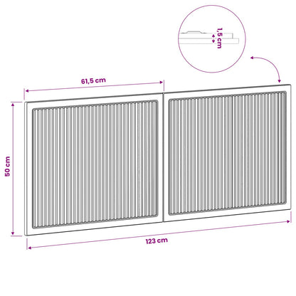 vidaXL Wall-Mounted Headboard EDE White Engineered Wood