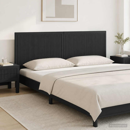 vidaXL Wall-Mounted Headboard EDE Black Engineered Wood