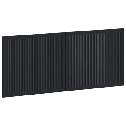 vidaXL Wall-Mounted Headboard EDE Black Engineered Wood
