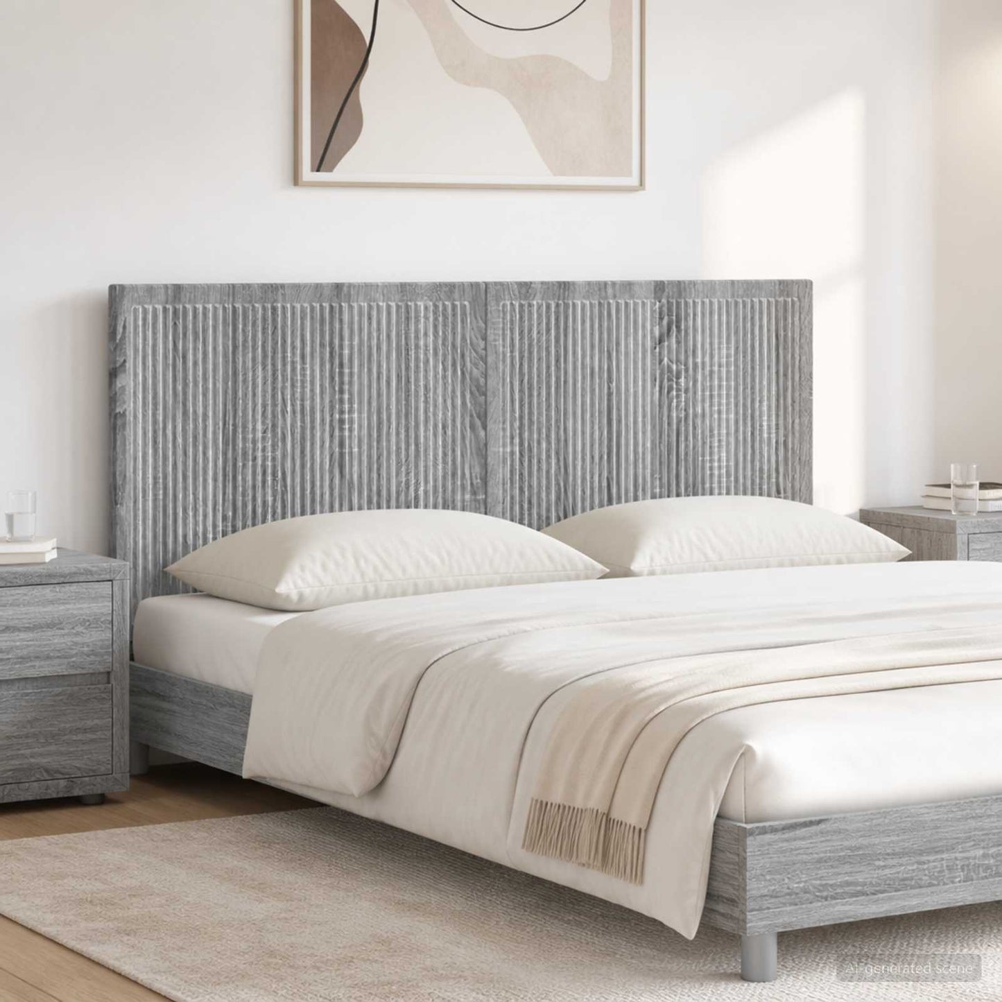 vidaXL Wall-Mounted Headboard EDE Grey Sonoma Engineered Wood