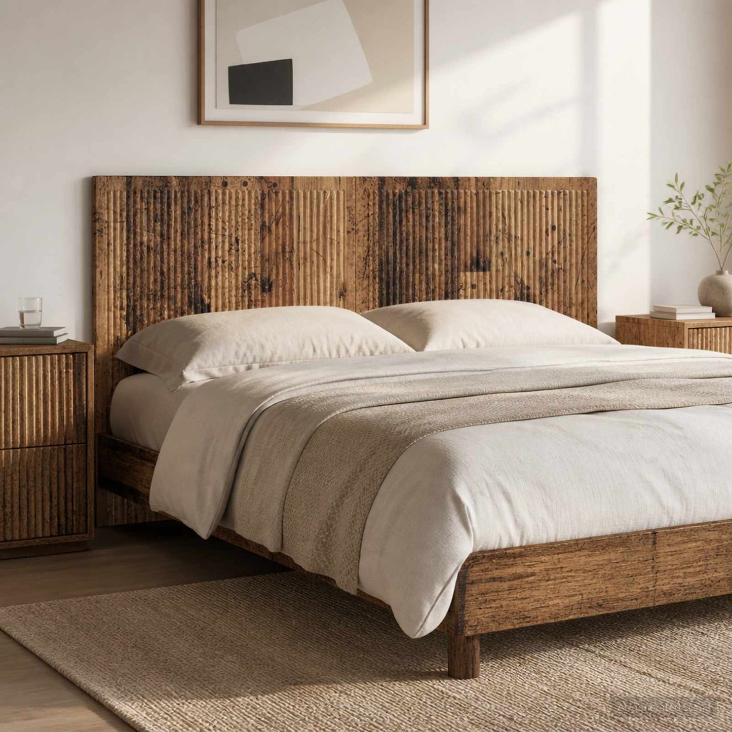vidaXL Wall-Mounted Headboard EDE Old Wood Engineered Wood