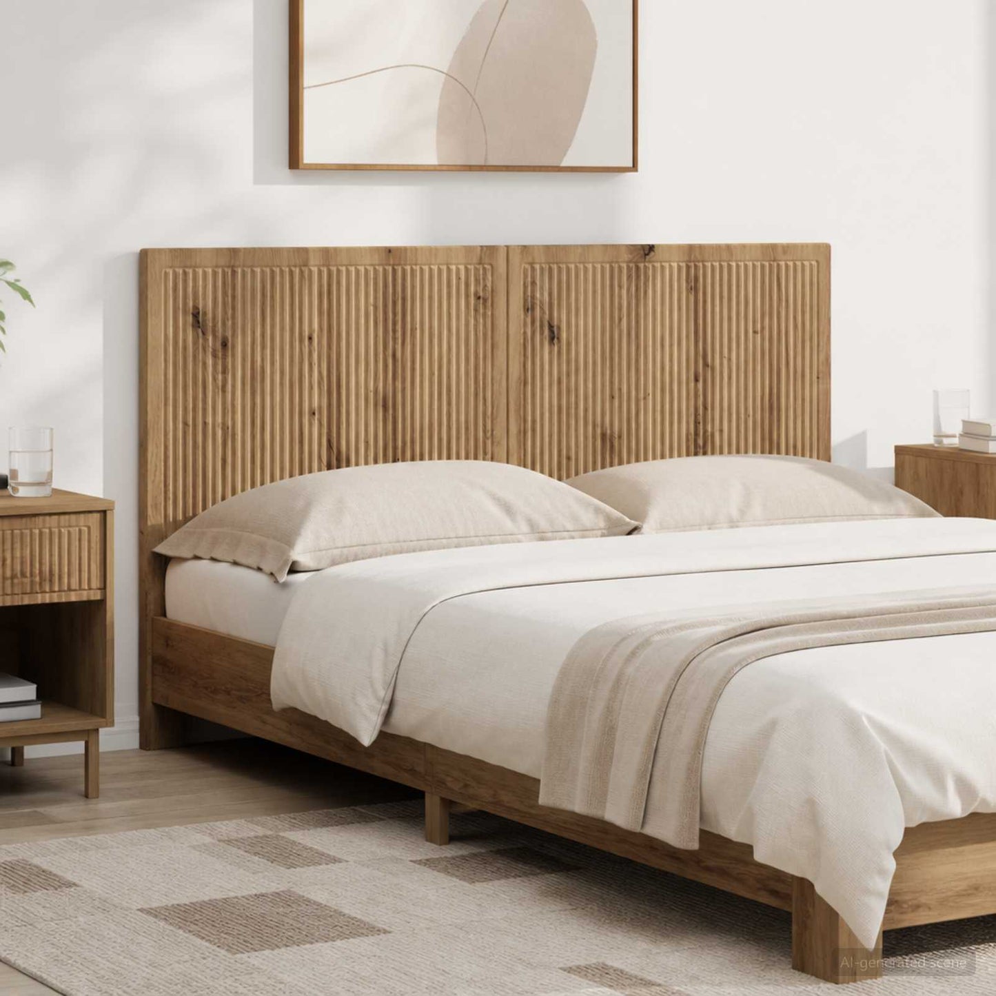 vidaXL Wall-Mounted Headboard EDE Artisan Oak Engineered Wood
