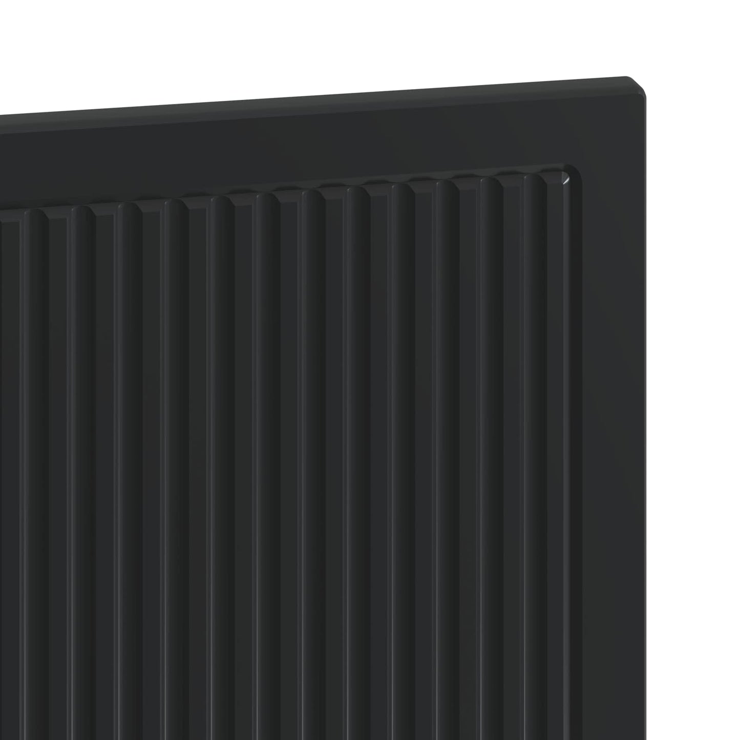vidaXL Wall-Mounted Headboard EDE Black Engineered Wood