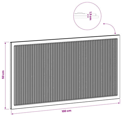 vidaXL Wall-Mounted Headboard EDE Grey Sonoma Engineered Wood