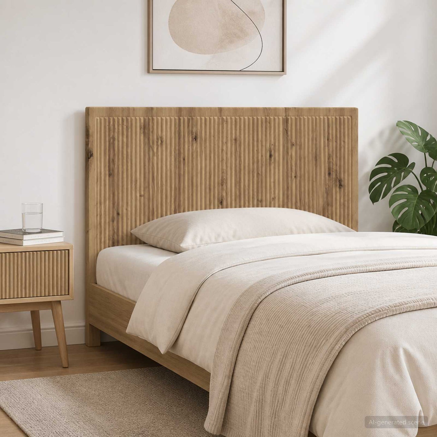 vidaXL Wall-Mounted Headboard EDE Artisan Oak Engineered Wood