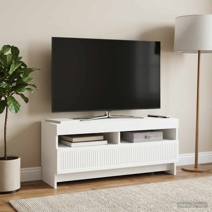vidaXL LED TV Cabinet White Engineered Wood