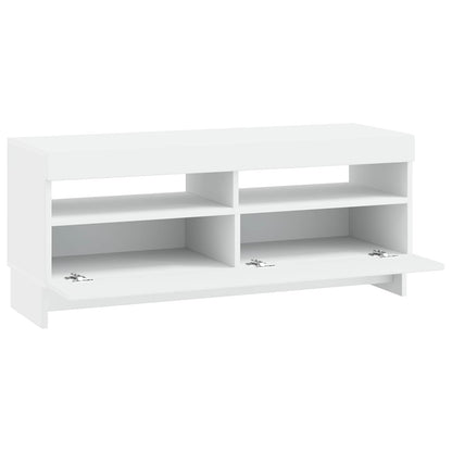 vidaXL LED TV Cabinet White Engineered Wood