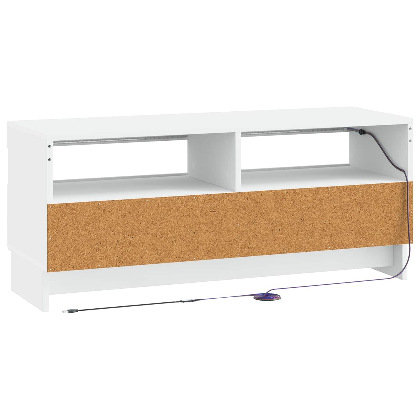 vidaXL LED TV Cabinet White Engineered Wood