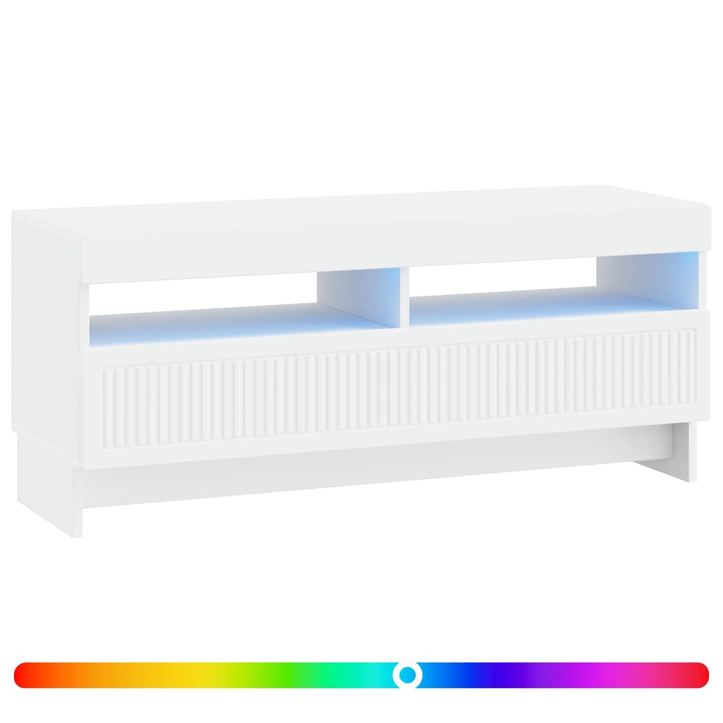 vidaXL LED TV Cabinet White Engineered Wood
