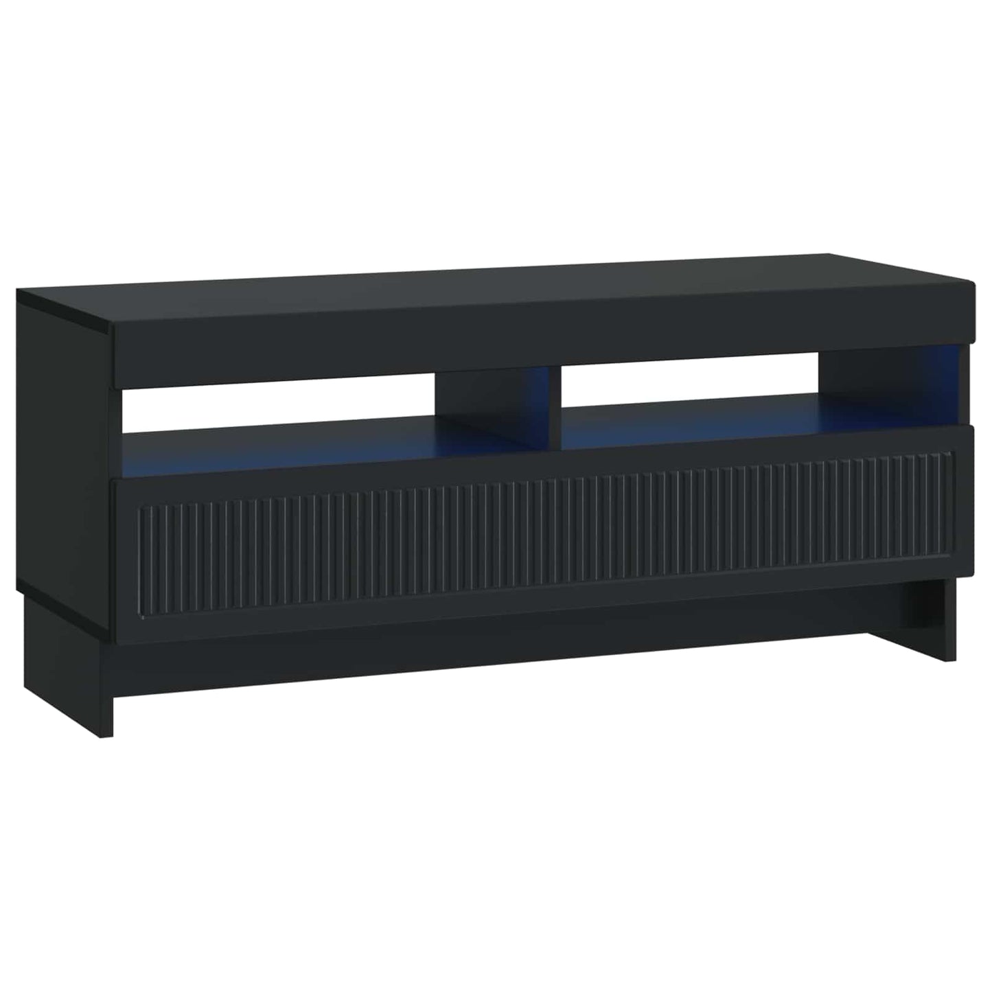 vidaXL LED TV Cabinet Black Engineered Wood