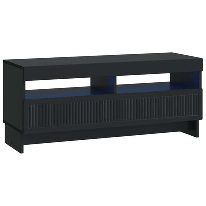 vidaXL LED TV Cabinet Black Engineered Wood