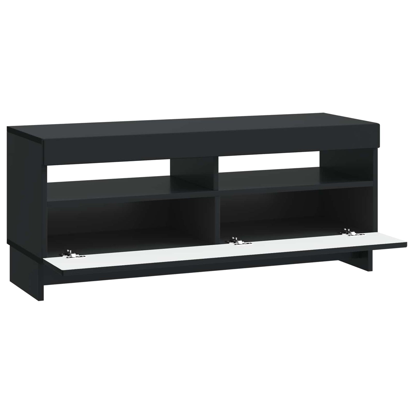 vidaXL LED TV Cabinet Black Engineered Wood