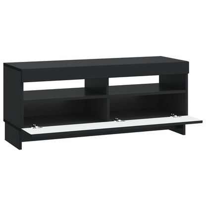 vidaXL LED TV Cabinet Black Engineered Wood