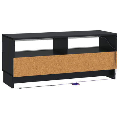 vidaXL LED TV Cabinet Black Engineered Wood