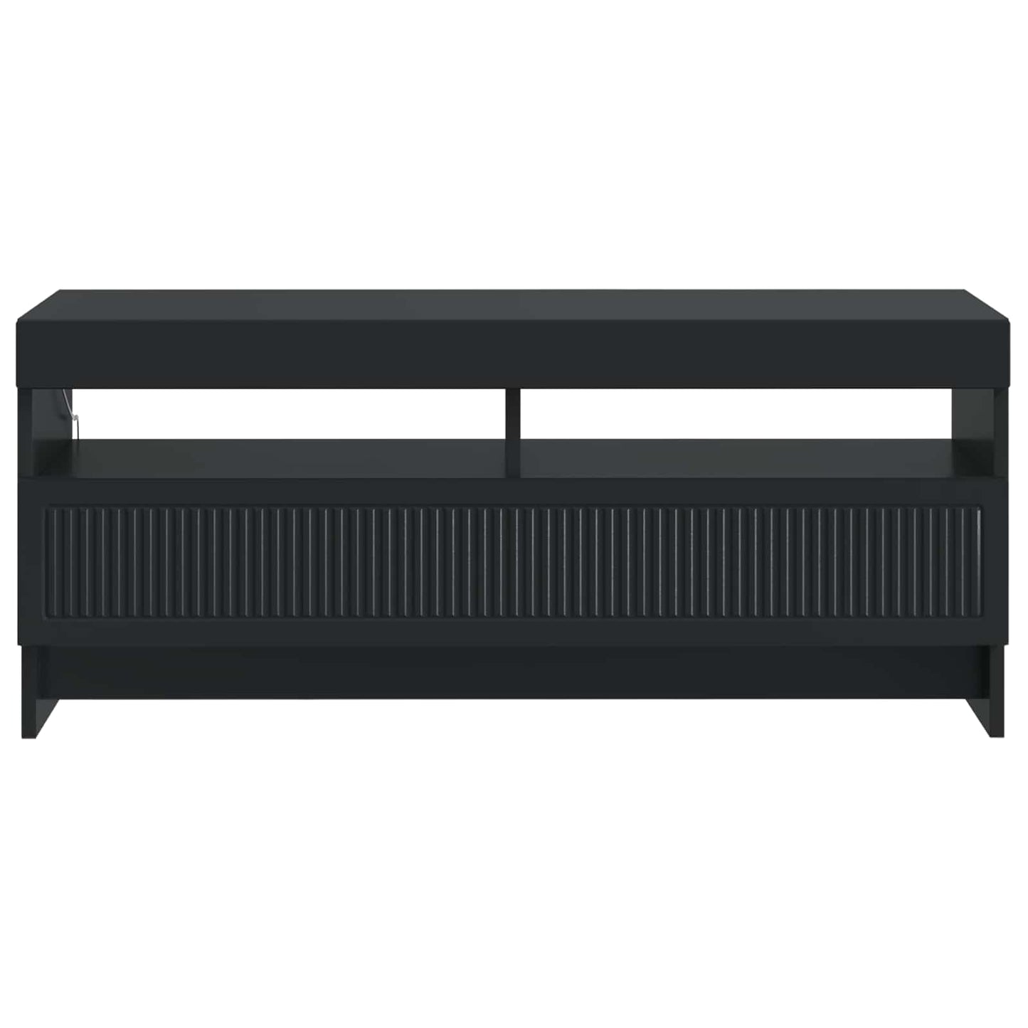 vidaXL LED TV Cabinet Black Engineered Wood